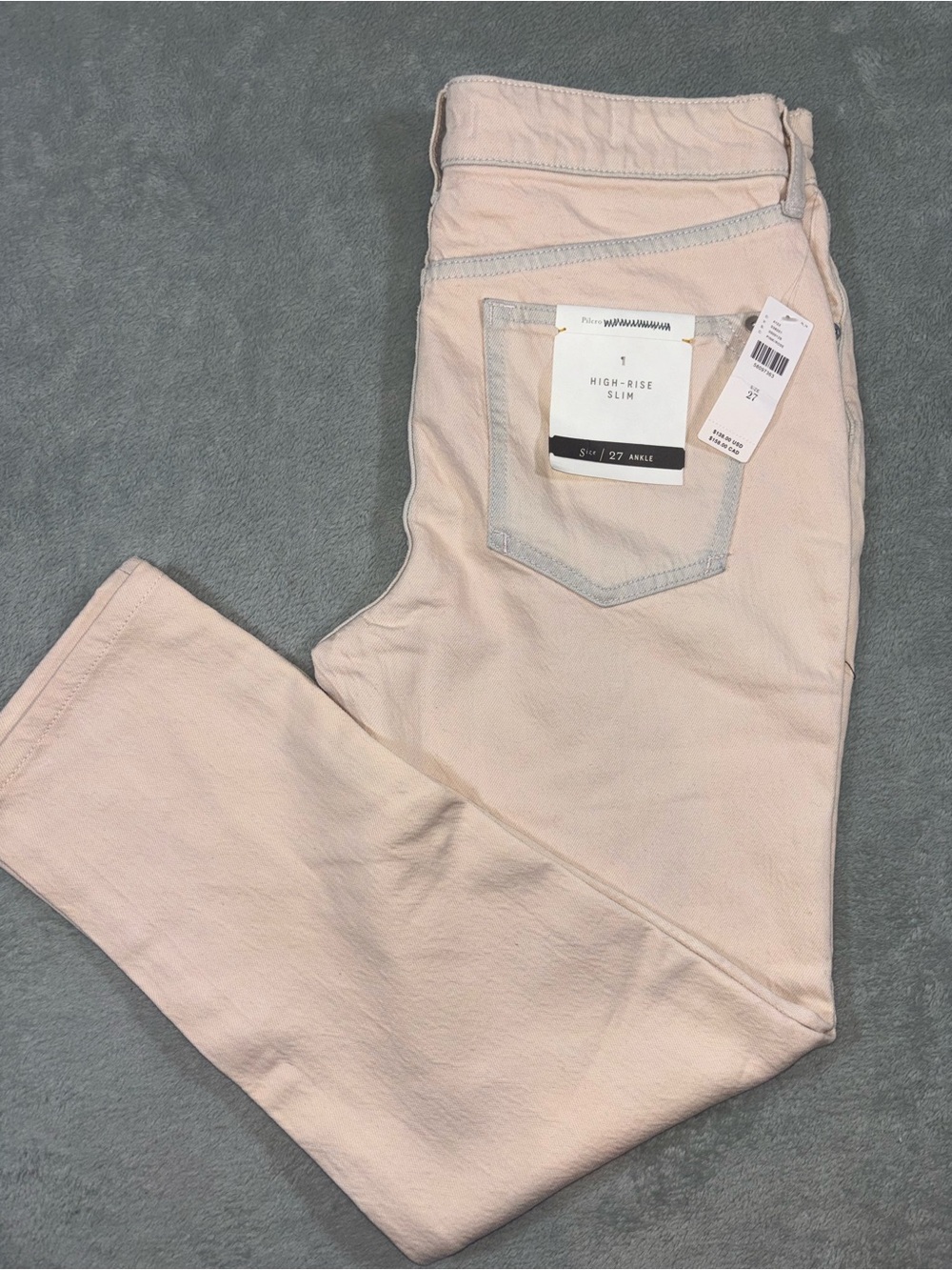 NWT Anthropologie Pilcro High-Rise Slim Ankle Jeans Pink Rose 27